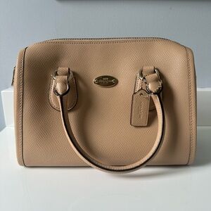 Vintage Coach Tan Leather Handbag